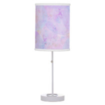 Pastel Linen Shade with White Base Table Lamp