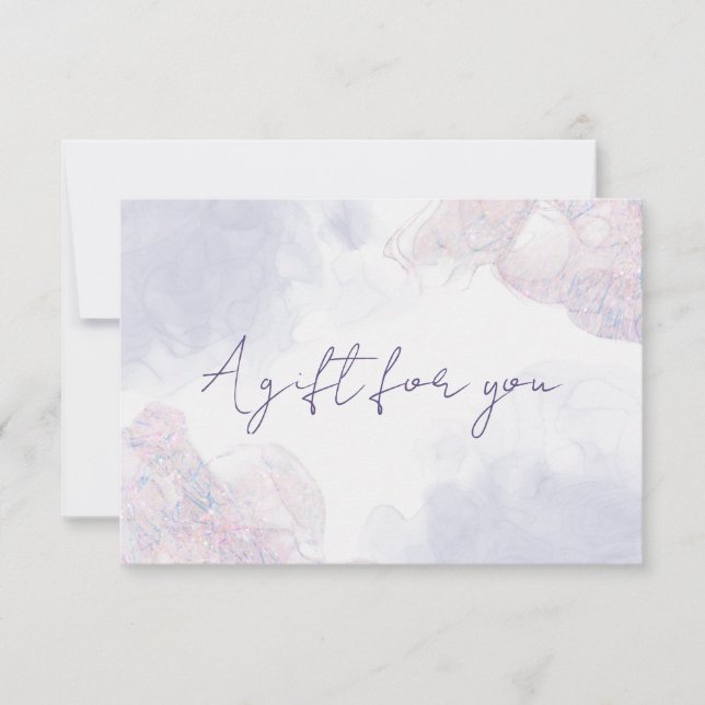 Pastel Liquid Watercolor Ink Certificate Gift Card (Front)