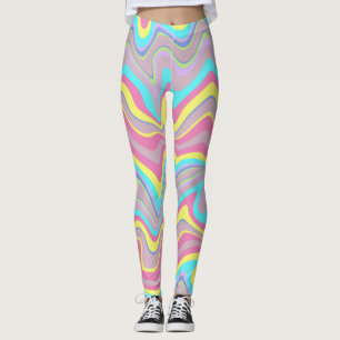 Pastel Liquify Waves Leggings