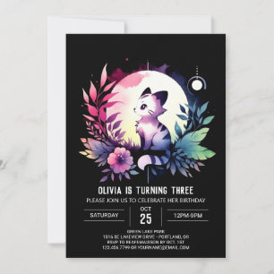 Pastel Little Tiger Birthday Invitation