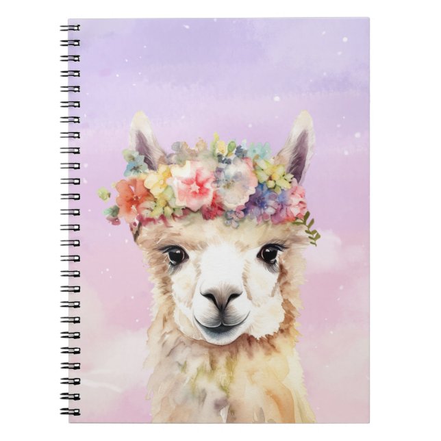 Pastel Llama Notebook (Front)