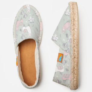 Pastel Llama Pattern Espadrilles