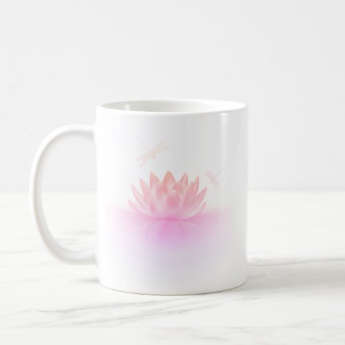 Pastel Lotus and Dragonflies Classic Mug