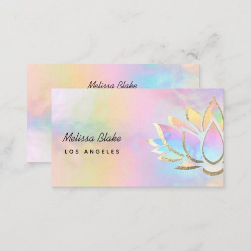 pastel lotus design business card