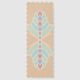 Pastel Lotus Folk Floral Bookmark