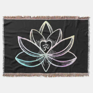 Pastel Lotus Throw Blanket