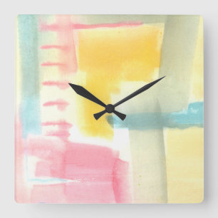 Pastel Luxe I Square Wall Clock