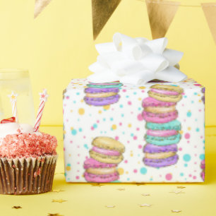 Pastel Macaron Birthday Wrapping Paper