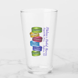 Pastel Macaron Cookies French Bakery Pastries Glass