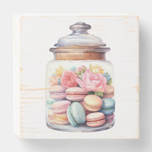Pastel Macaron Jar Wood Sign – French Bakery  