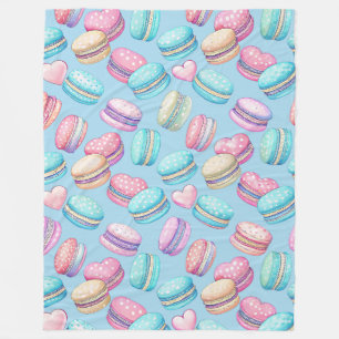 Pastel Macaron Large Fleece Blanket
