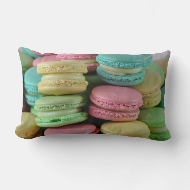 Pastel macaron macaroons sweet pillow cushion (Front)