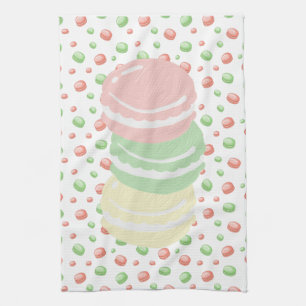 Pastel Macarons Kitchen Towel