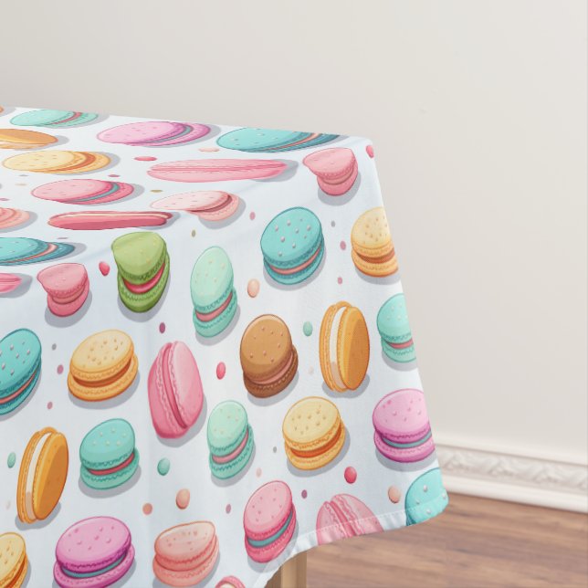 Pastel Macarons Theme Party Tablecloth (In Situ)