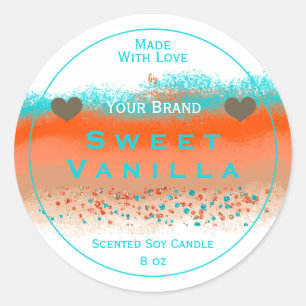 Pastel Made With Love Product Packaging Label