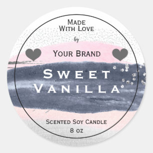 Pastel Made With Love Product Packaging Label
