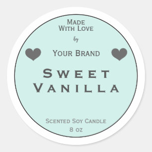 Pastel Made With Love Product Packaging Label