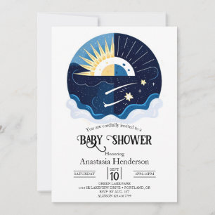 Pastel Magic Stars Baby Shower Invitation