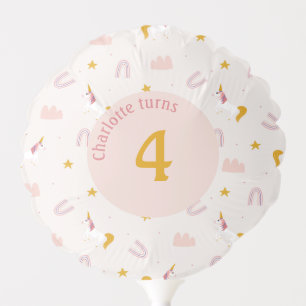 Pastel Magical Unicorns & Rainbows  Balloon