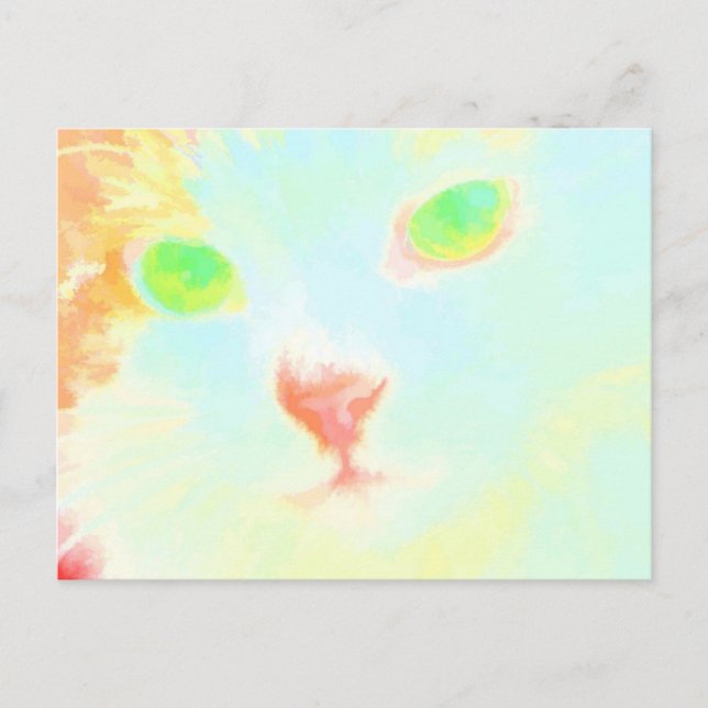 Pastel Maine Coon Cat Image - Postcard (Front)