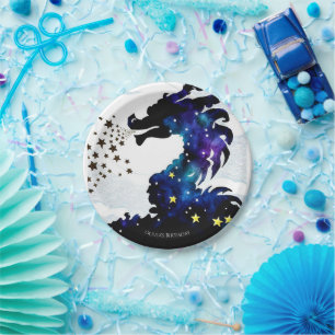 Pastel Majestic Dragon Birthday Paper Plates