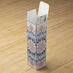 Pastel Mandala Floral Gift Wrap – Boho Botanical S Wine Box