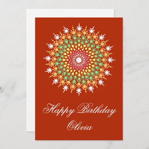 Pastel Mandala Happy Birthday Card