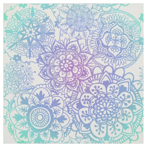Pastel Mandala Pattern Fabric