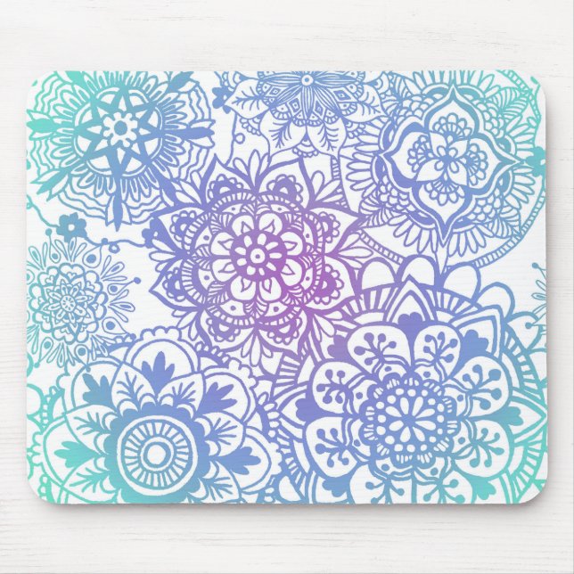 Pastel Mandala Pattern Mousepad (Front)