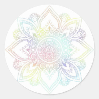 Pastel Mandala Round Stickers