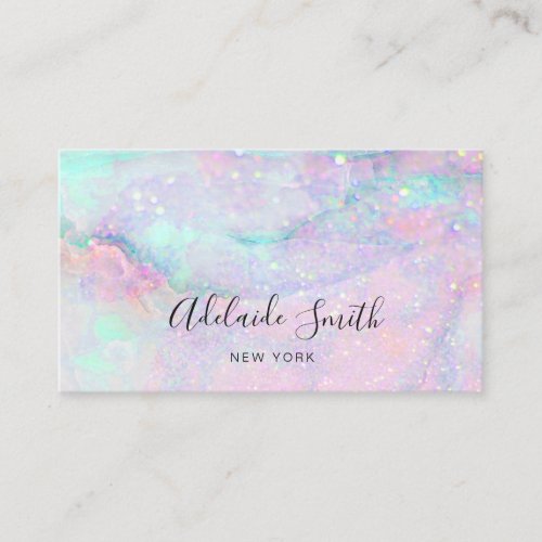 pastel marble business card