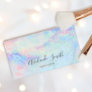 pastel marble glitter business card
