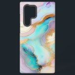 Pastel marble ink abstract glitter art samsung galaxy s22 ultra case<br><div class="desc">Image of colorful liquid marble ink texture with glitter accents.</div>