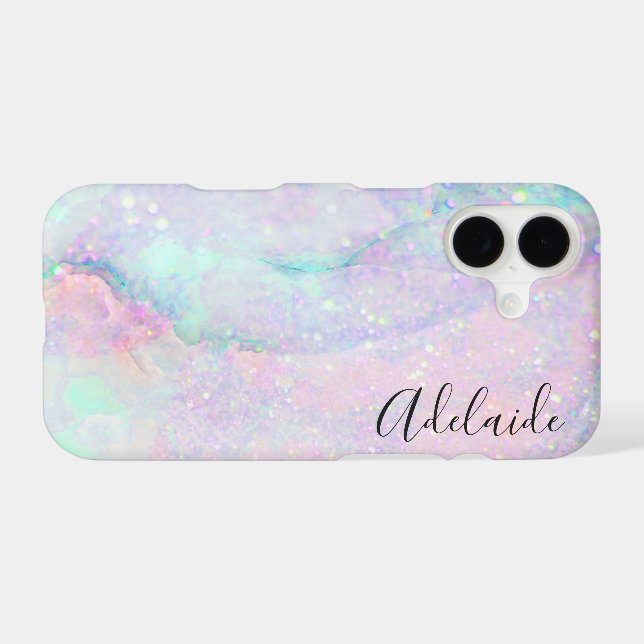 pastel marble iPhone case (Back Horizontal)