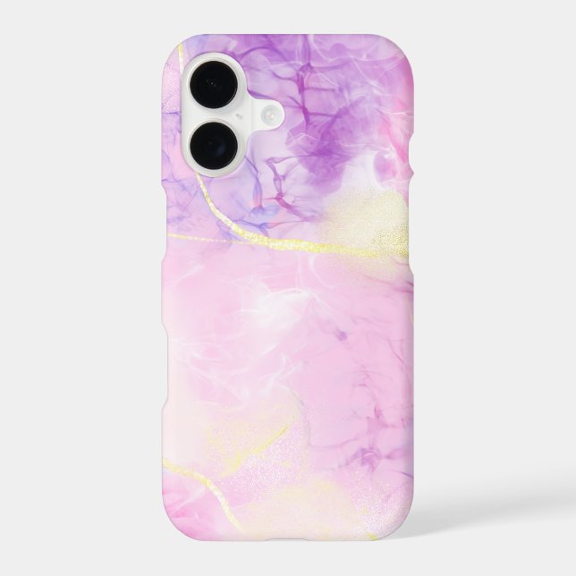 Pastel Marble Phone Case with Gold Vein (Back)