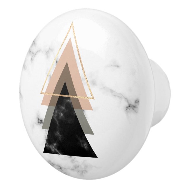 Pastel Marble Print Design Ceramic Knob (Right)
