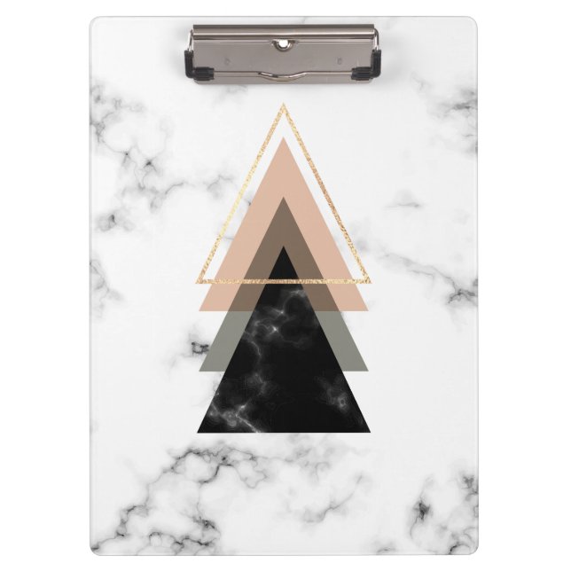 Pastel Marble Print Design Clipboard (Front)