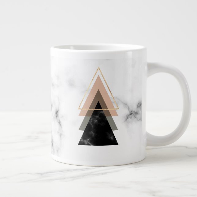 Pastel Marble Print Design Giant Coffee Mug (Right)