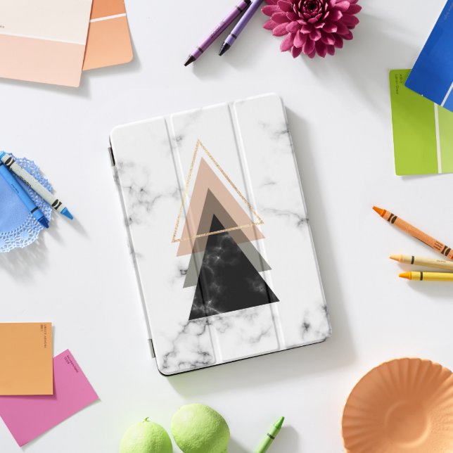 Pastel Marble Print Design iPad Pro Cover (Desk)