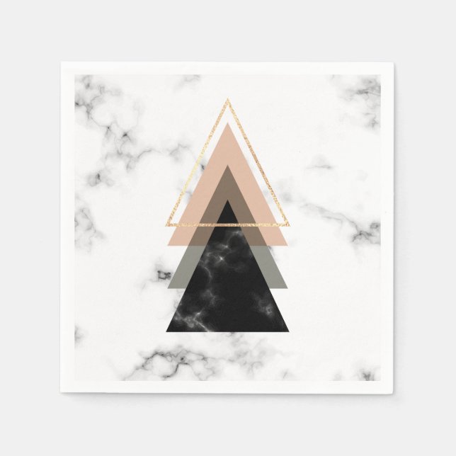 Pastel Marble Print Design Napkins (Front)