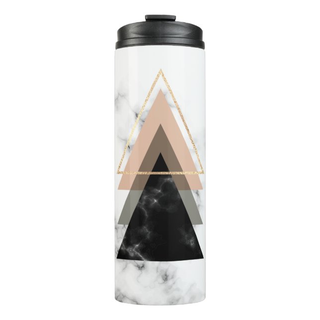 Pastel Marble Print Design Thermal Tumbler (Front)