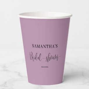 Pastel Mauve Celestial Bridal Shower  Paper Cups