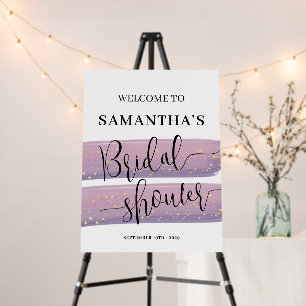 Pastel Mauve Celestial Bridal Shower Welcome Foam Board