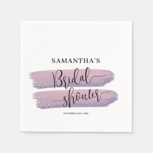 Pastel Mauve Celestial Bridal Shower Welcome Napkins