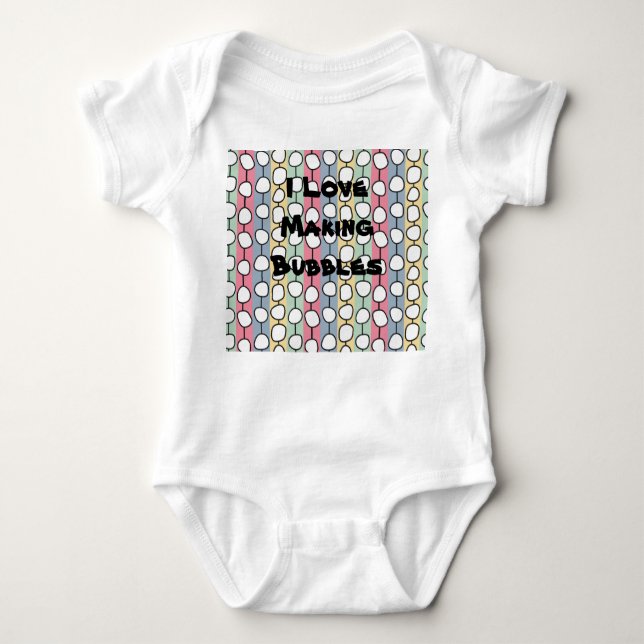 Pastel MCM Colorful Lines  Baby Bodysuit (Front)