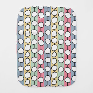 Pastel MCM Colorful Lines Baby Burp Cloth