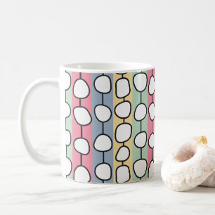 Pastel MCM Colorful Lines  Coffee Mug