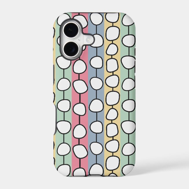 Pastel MCM Colorful Lines  Iphone Case (Back)