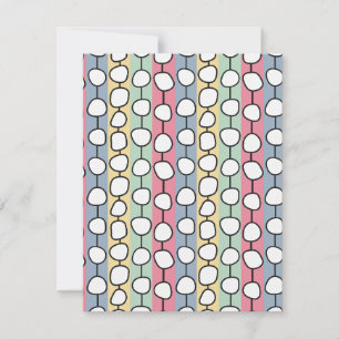 Pastel MCM Colorful Lines  Note Card