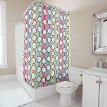 Pastel MCM Colorful Lines  Shower Curtain